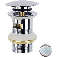 Bonde de lavabo en laiton massif, style européen, avec raccord standard G1/2BSPP pour une installation facile et une protection anti-débordement.