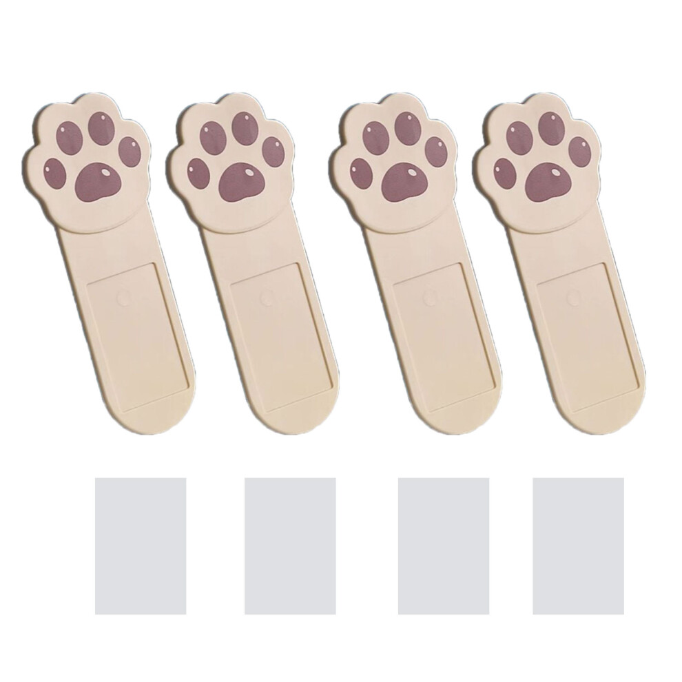 Cats Paws Toilet Seat Handle 4pcs Adhesive Lifter-Coffee