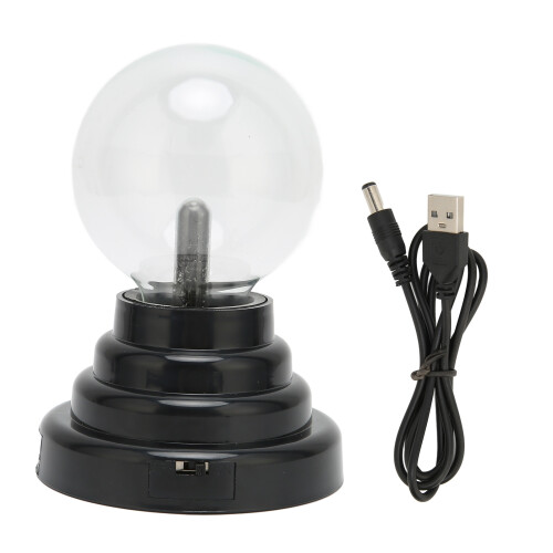 Plasma Globe Touch Sensitive Lightning Lamp Interactive USB Powered Plasma Ball For Scientific Learning Mood Setting Decoration With Ionization Featur