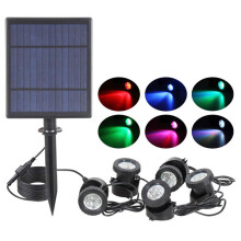 Kit de luz LED submersível para uso externo, com sensor de movimento, recarregável e com cabeça giratória de 90 graus. Sistema de iluminação