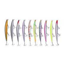 Natürlicher, langsam sinkender Angelköder, rasiermesserscharfer Edelstahl-Crankbait mit hoher Simulationsqualität, ideal zum Bassangeln (10 Stück)