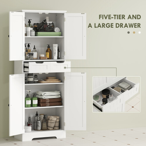 Bathroom Storage Cabinet-White 1