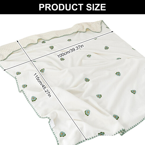 Couverture en velours de lait doux-Petit ours 100 115cm 2