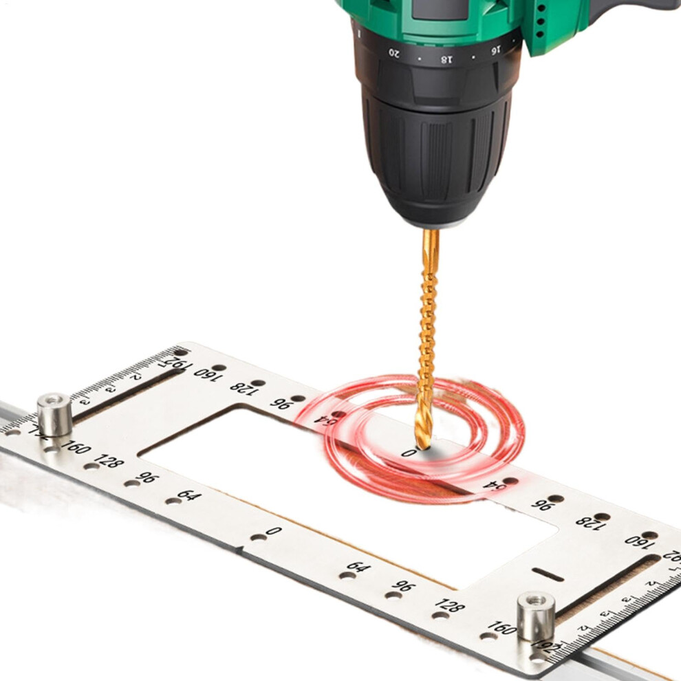 Cabinet Jig For Handles, Cabinet Hole Drilling Template With Scale 9001264109011