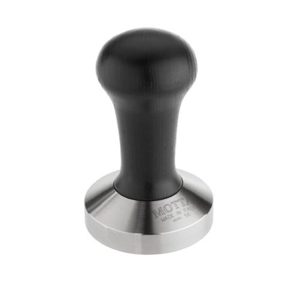 8100/B Stainless Steel Tamper Planar With Black Real Wood Handle, 58 Mm 9001264108519