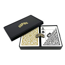 Copag 1546 Design 100% muanyag jtkkrtya pker mret (norml) fekete/arany (Jumbo Index 1 kszlet)