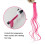 13 pezzi di extension per capelli con clip colorate, per feste, da 55 cm, lisce e sintetiche, viola e blu 6
