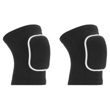 Medium Protective Sleeves for Knees, Pack of 2 Sponge Volleyball Knee Pads, Black White