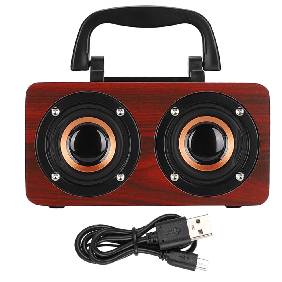 Wooden Combination Bluetooth Speaker With Dual High-Performance Drivers Advanced Bass Enhancement Technology, Portable Bluetooth Speaker With Aux Effe 9416038789281