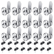 16 Pieces Cabinet Cam Lock Keyed Alike Cylinder 5/8 Inch Zinc Alloy Drawer Secure File