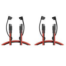 2X SAE Extension Cable 3FT 10AWG SAE to SAE Quick Disconnect Connector for Solar Panel Battery Motorcycle Cars Tractor