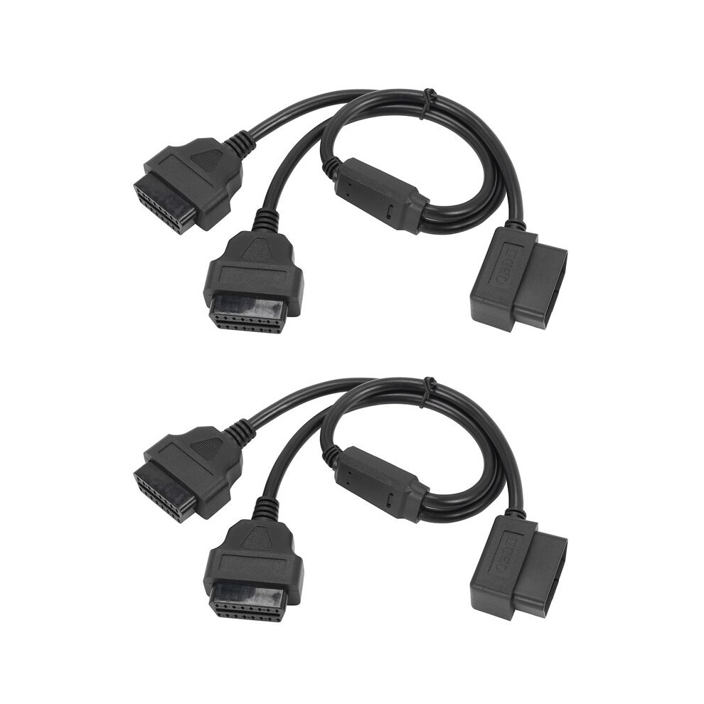 2X 50Cm Y Style Obd 2 Obdii Adapter Splitter Cable Male To Dual Female Obd2 Diagnostic-Tool Car Connector Cable 4711249206639
