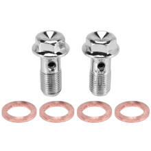 2x Motorcycle Stainless Brake Banjo Bolt M10 x 1.0mm Caliper Master Cylinder