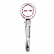 2Pcs Stainless Steel 316 Rigid Loaded Fixed Eye Spring Clip Snap Hook Carabiner Marine Hardware Accessories for Boats