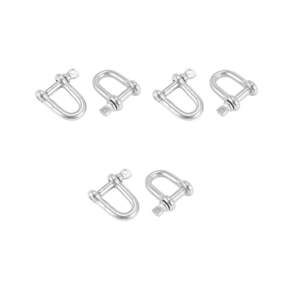 304 Stainless Steel Screw Pin D Style Chain Dee Shackle 4Mm For Rigging M4 Pack Of 6 4711106594046