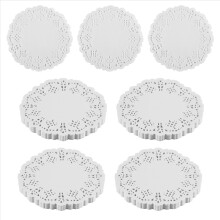 Lace Doilies Paper 100 Pcs,4.5 inch Decorative Round Placemats,Liners for Cake,Desserts Baked Treat Tableware Display