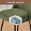 (GREEN, 2pcs) Spring Cushion Dining Chairs Thick Pad Advanced Breathable Linen Fabric 4