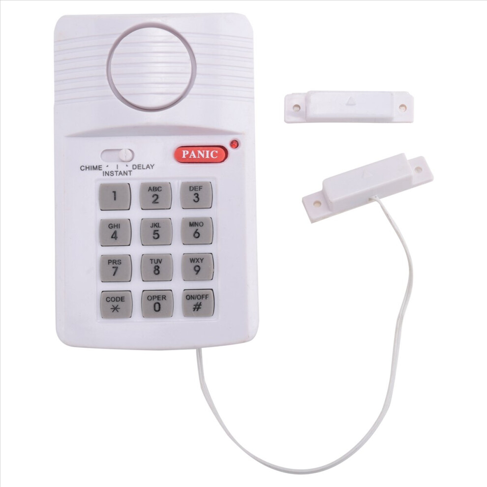 Loud Wireless Door Alarm Security Pin Panic Keypad For Home Office Garage Shed 4853907279460