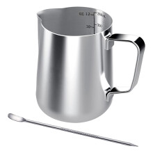 Jarra para espumar leite de 350 ml em aço inoxidável para máquina de café