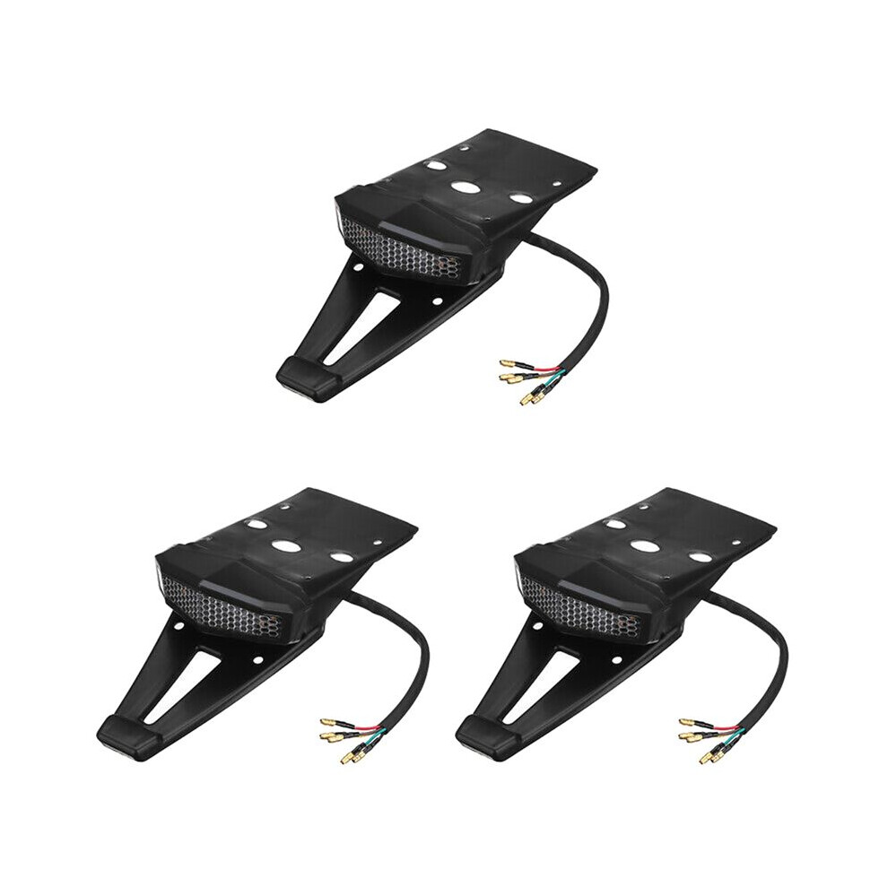 3X Motorcycle Rear Fender Brake Tail License Plate Lamps Dirt Bike Light 6132555173459