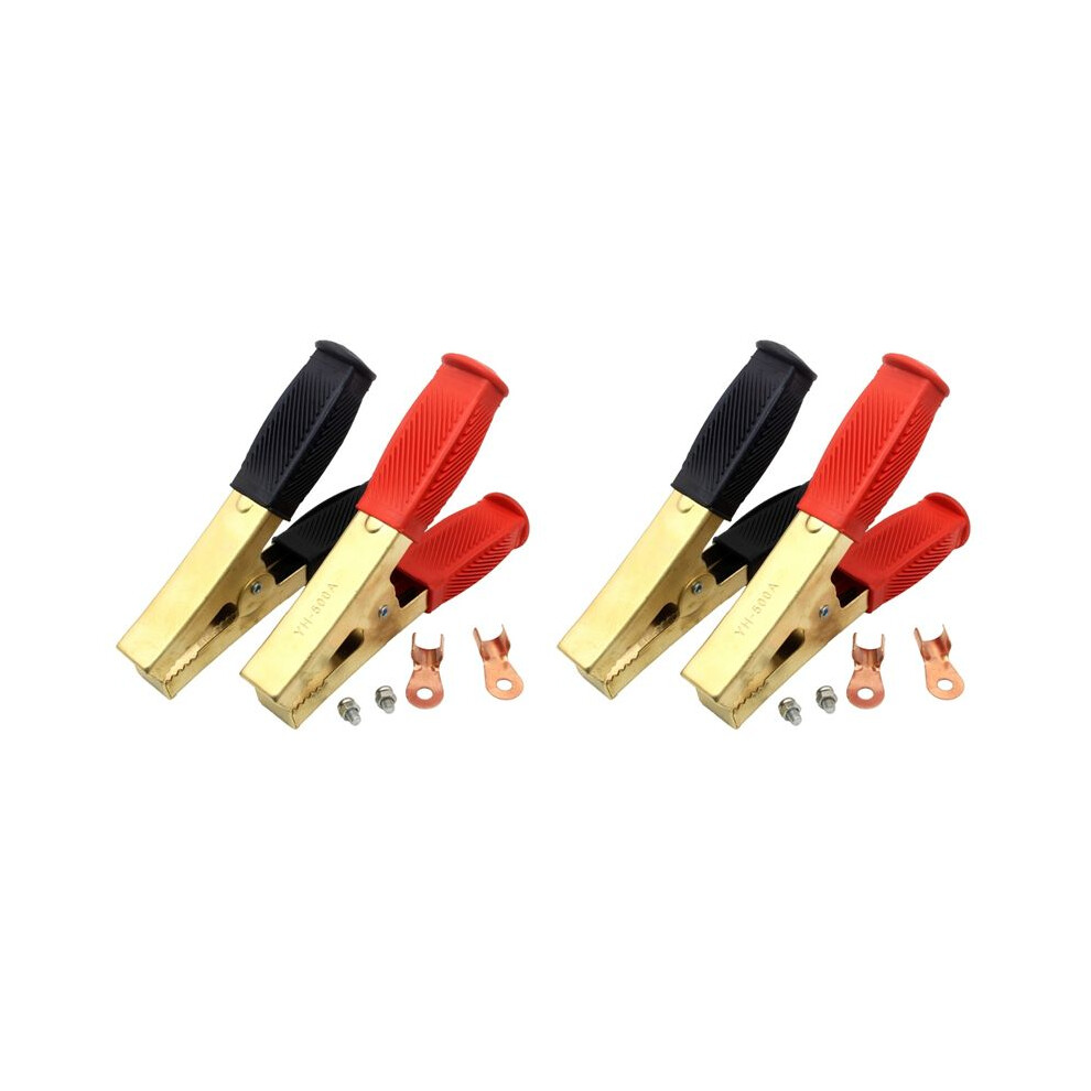 2 Pair Battery Jumper Cable Clamps, Crocodile Clamps, 1000A Pure Brass Cable Wire Clips Suitable For Car Truck Boat 4714194571111