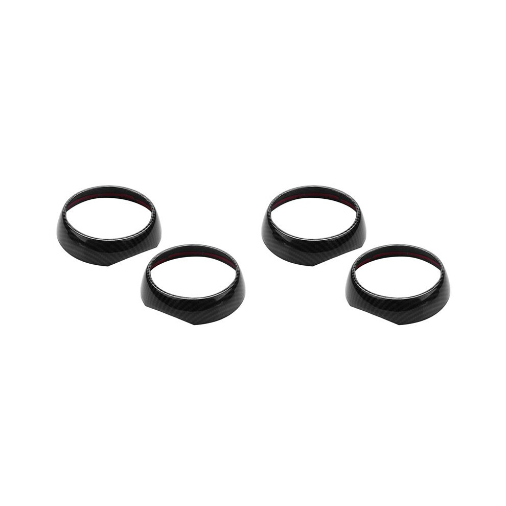 4X Car Dashboard Side Air Vent Decoration Ring Cover Trim Car Sticker Styling Carbon Fiber Style For Mini Cooper F55 F56 6133869941550