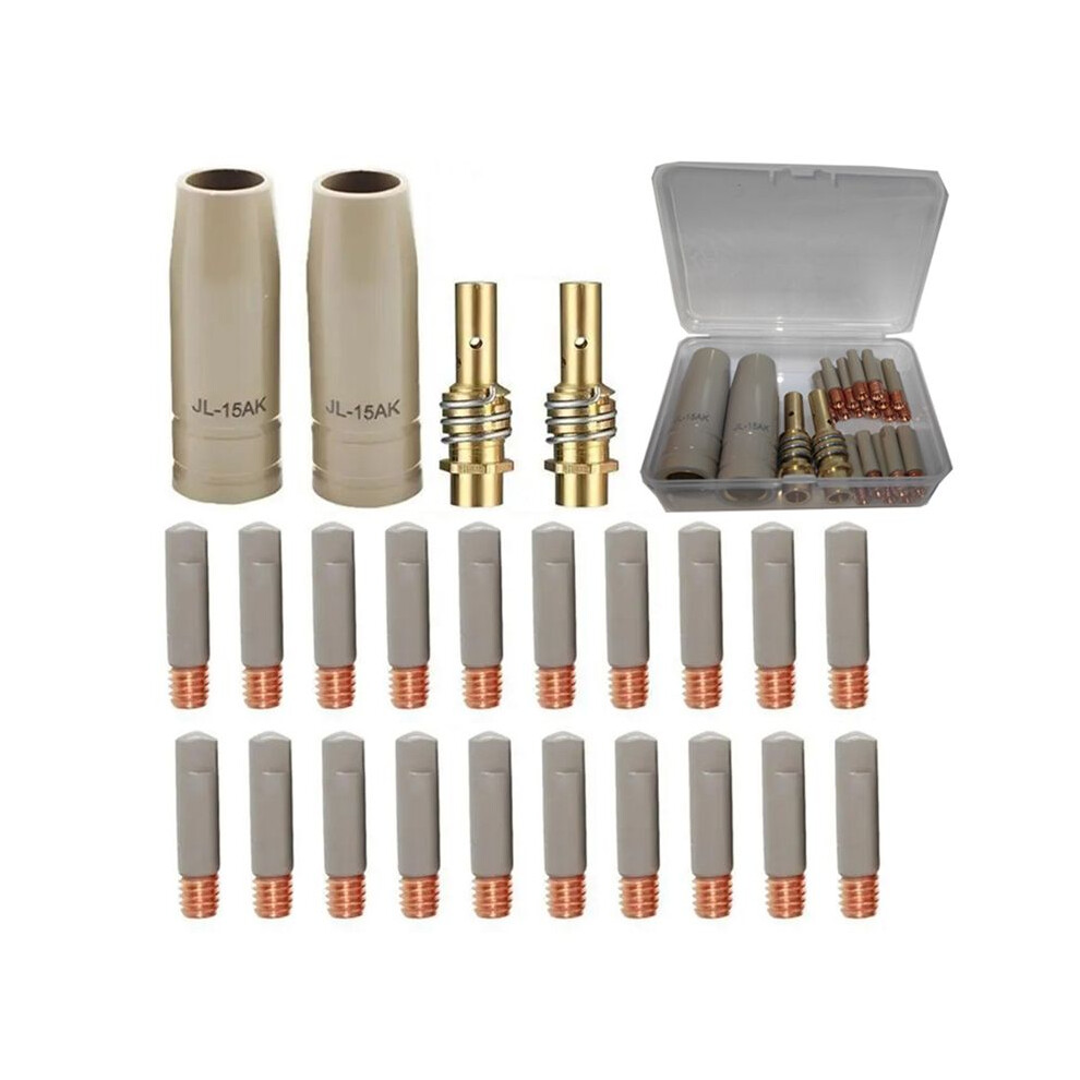 24Pcs/Set Coating Protection Nozzle Mig Torch Gas Nozzle Tip Holder For 15Ak Mig Mag Welding Torch 1.2Mm 4712279870944