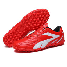 (Red TF, 35) Men Soccer Shoes Breathable Football Boots Futsal Ultralight Professional Training Sneakers Unisex Grass Cleats Match Sport High-Qualit