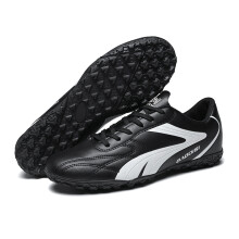 (Black TF, 38) Men Soccer Shoes Breathable Football Boots Futsal Ultralight Professional Training Sneakers Unisex Grass Cleats Match Sport High-Qualit