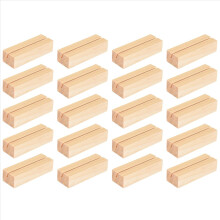 20 Tischkartenhalter aus Holz, Tischnummernhalter aus Holz, Notizständer mit Klemmen, Schreibtischdekoration für Hochzeitsessen und Partys