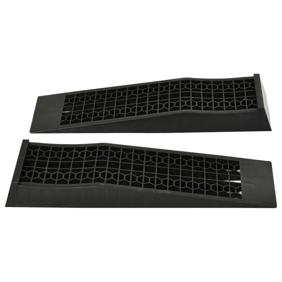 2Pc 3000Kg Heavy Duty Car Ramps Long Antiskid Working Ramp Auto Oil Changing Repair Maintenance Jack Lift Tools Black 4711955941596