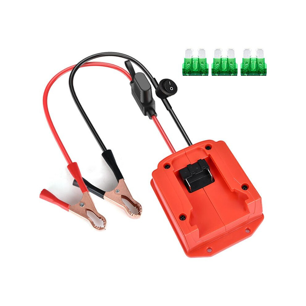 18V Li-Ion Battery Car Jump Starter Adapter Car Jumper Cables Automotive Booster Cables With Fuse Switch For Milwaukee 6132555107140