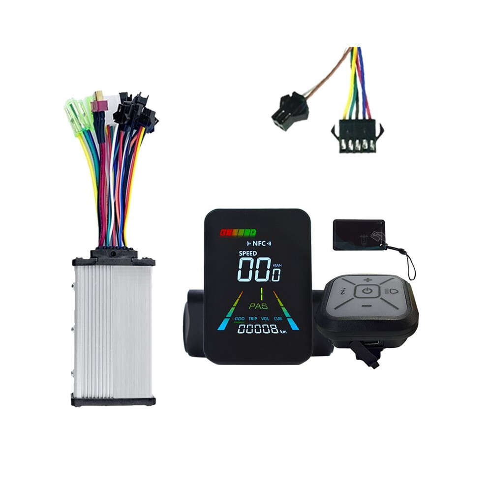 Electric Scooter Nfc Lcd Display E-Bike Nfc Color Speedometer 24V/36V/48V/60V Uart+36V/48V 350W Controller Sm5+2Pin 6133165991907