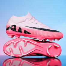 (Pink FG, 40) Mid-top New Men Soccer Shoes Cleats Hot-selling Non-Slip FG/TF Football Boots High-quality Match Sneakers Futsal Indoor High-Qualit
