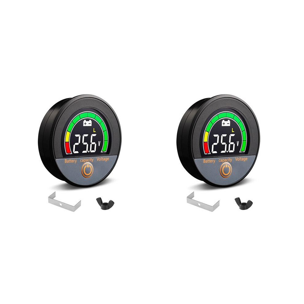 2X 12V 24V 48V 60V 84V Waterproof Ip67 Battery Capacity Voltage Meter With Backlight Lcd And Low-Voltage Alarm 4713341992823