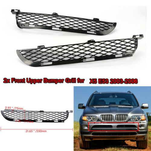 Για BMW X5 E53 2003-2006 Facelift Μπροστινή μάσκα Άνω προφυλακτήρα Πλέγμα μάσκας 2