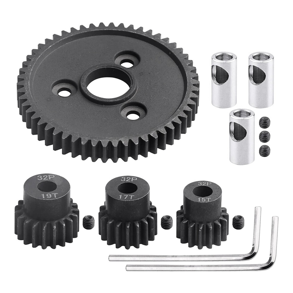 54T 32 Pitch Metal Steel 3956 Spur Gear With 15T 17T 19T Pinions Gear Sets For 1/10 Traxxas Slash 4Wd/2Wd Summit E-Revo 6131667554194