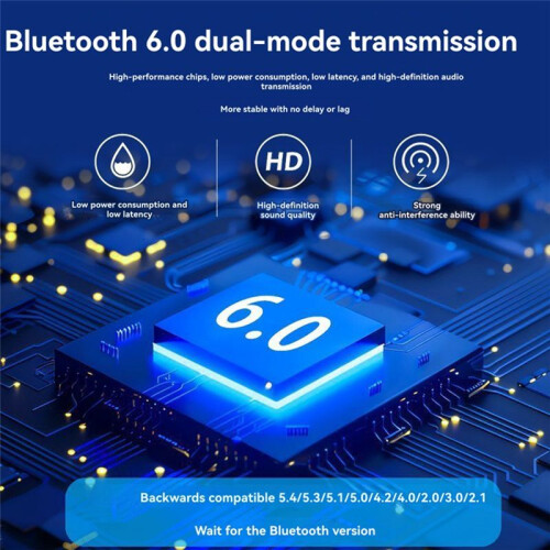 External USB Bluetooth 6.0 Adapter Desktop Bluetooth 6.0 Transmitter for BT Speaker Keyboard Mouse Headphone Printer 2