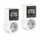 2pack Thermostat Socket with Sensor, Digital Temperature Controller Socket, Waterproof Switch EU Plug 1