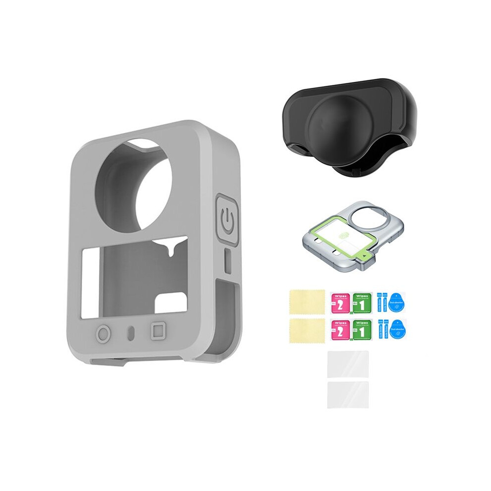 For Dji Osmo 360 Silicone Protective Cover Rubber Skin With Lens And Screen Protector For Dji Osmo 360 Gray 6133340776794