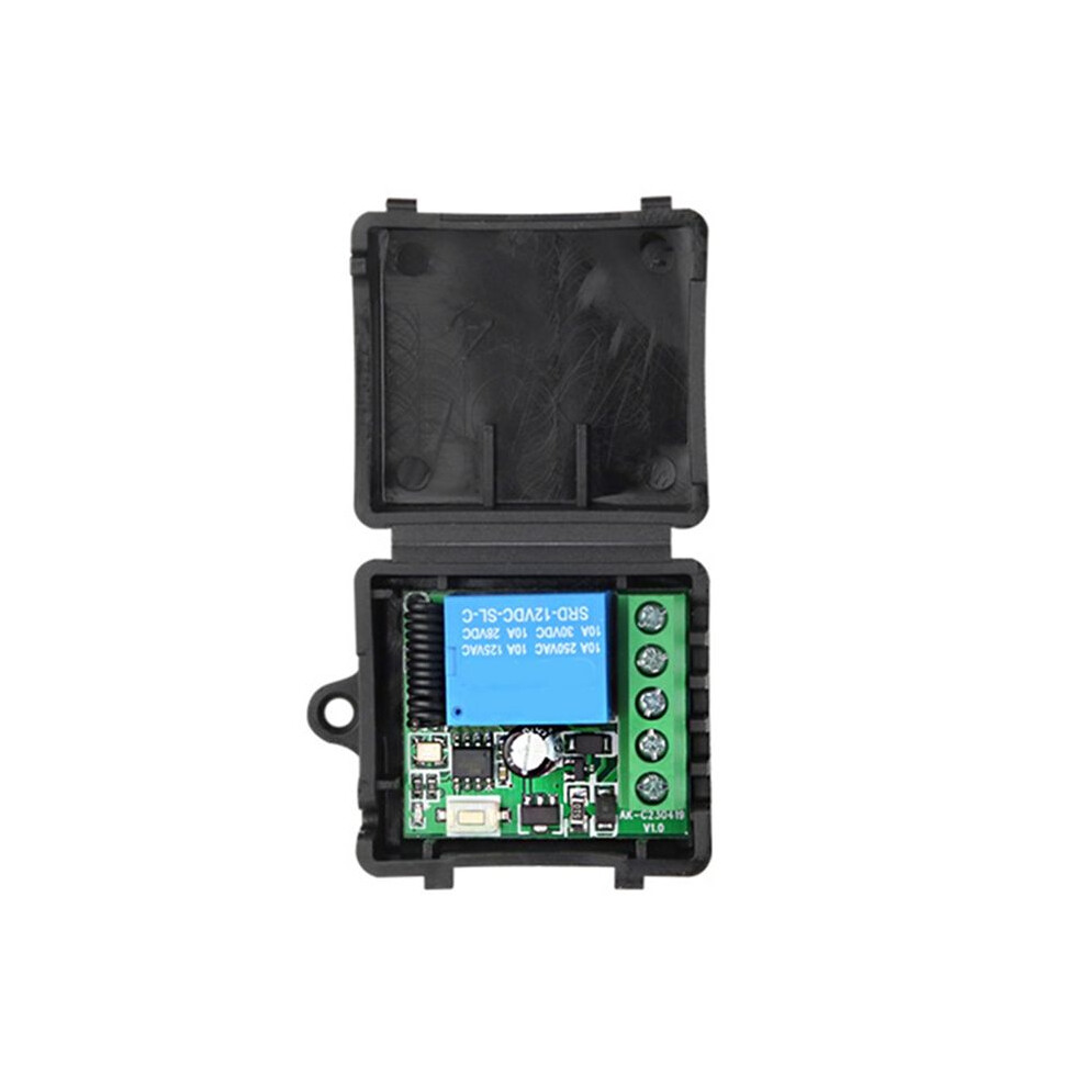 433Mhz Wireless Remote Control Switch Dc 12V 1Ch Relay Receiver Module For Home Automation Black 6131407723637