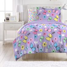 Dream Factory Sweet Butterfly ultrapuha mikroszlas gytakar szett lnyoknak, lila ikerpr