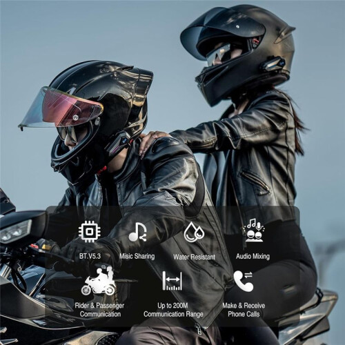 LUVIN Helmet Bluetooth Headset Motorbike Helmets Intercom Motorcycle Communication Systems Active Noise Cancellation 2