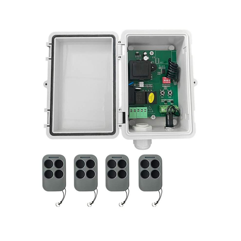 Ac220v Roller Shutter Control Board Tubular Motor Receiver +4Xremote Control For Garage Roller Shutter Gate Opener 4712037028037
