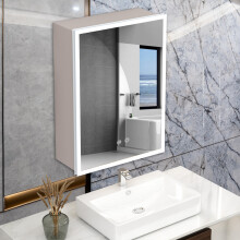 Single Door Dimmable LED Bathroom Mirror Cabinet