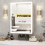 Single Door Dimmable LED Bathroom Mirror Cabinet 6