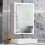 Single Door Dimmable LED Bathroom Mirror Cabinet 3