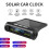 Relógio digital solar para carro com visor LCD para hora, data e temperatura, ideal para decoração externa e pessoal. 7