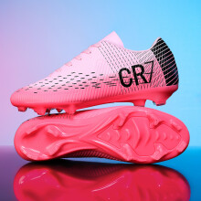 (Pink FG, 35) New Men Professional Football Boots Ultralight Training Unisex Breathable Soccer Shoes Wholesale Indoor Futsal Drop Shipping High-Qualit