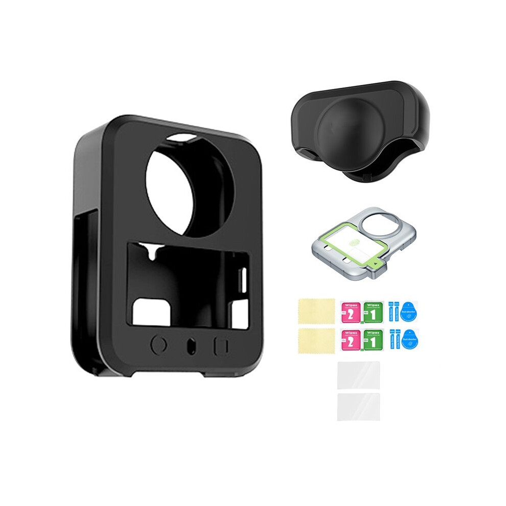 For Dji Osmo 360 Silicone Protective Cover Rubber Skin With Lens And Screen Protector For Dji Osmo 360 Black 6134064347246